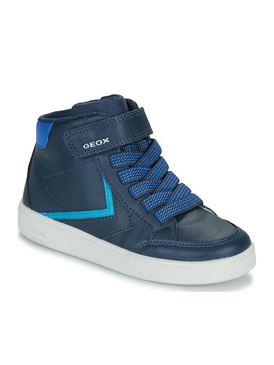 J Eclyper Kids Sneakers High Anatomic with Hoop & Loop Closure Navy Blue