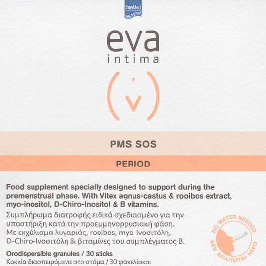 Eva Intima Pms SOS Period Food Supplement for Support During the Premenstrual Phase 30 Sticks