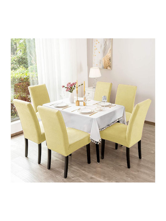Elastic Cover for Chair Beige 6pcs Pop-kare-Crem