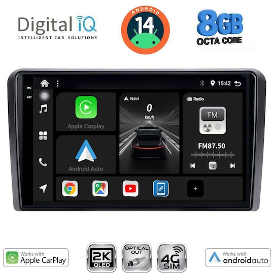Digital IQ Ηχοσύστημα Αυτοκινήτου για Ford Tourneo / Courier 2014 (Bluetooth/USB/WiFi/GPS/Apple-Carplay/Android-Auto) με Οθόνη Αφής 9"