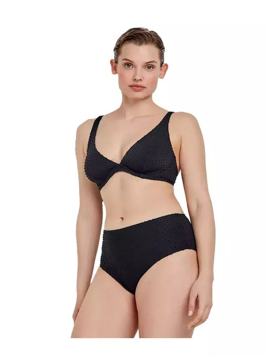 Bikini Slip Hohe Taille Black