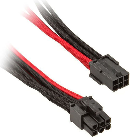 Silverstone Pcie 6-pin Pcie 6-pin 0.25m Μαύρο-κόκκινο Sst-pp07-ide6br