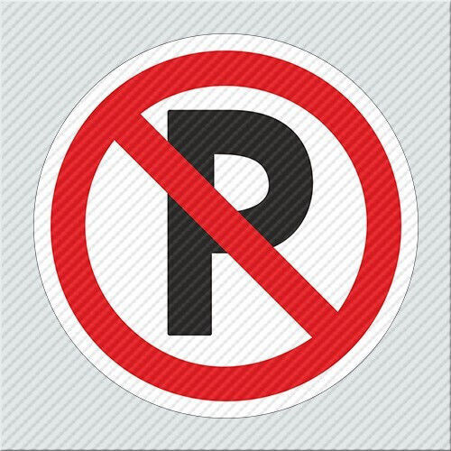 Infosign Πινακιδες Σημανσης Αλουμινιου Απαγορευεται Παρκαρισμα Φ20cm