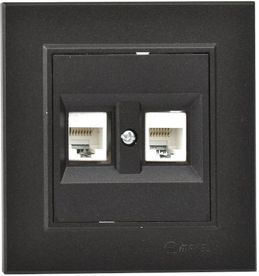 Karea Πρ.data Rj45 2πλ.c5 Μαυρο Ματ Makel 2-m57054036