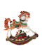 Iliadis White Polyresin Wind-Up Rocking Horse