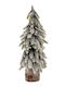 Christmas Decorative Snowy Wood Tree Green Base