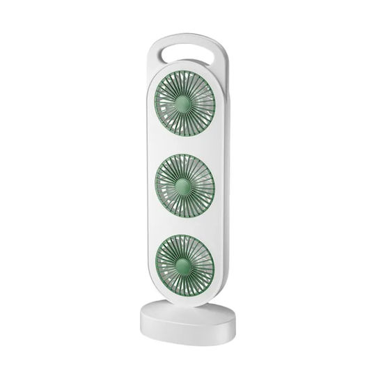 Ventilator Reîncărcabil cu Flux Triplu de Aer Sds-27525 Alb Verde