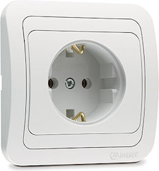 Makel Mimoza Single Walled Power Socket White