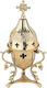 Brass Carved Vigil Oil Lamp
