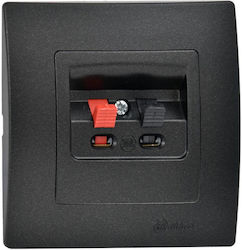 Lillium Πριζα Ηχειων Μαυρο Ματ Makel 2-m32054080