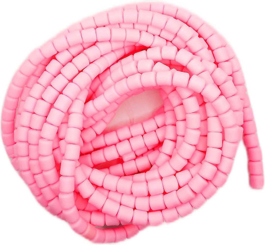 Fimo Röhrchen Rosa 6mm Reihe 62Stück 12-13