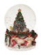 Ornament de Crăciun Lanternă cu Brazi Glob de apă 13.5x13.5x16.5cm 1buc