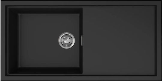 Karag Drop-In Sink Synthetic Granite W100xD50cm Black