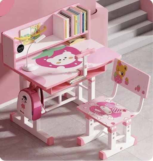 Kids Desk made of Melamine Pink 70x45x75cm