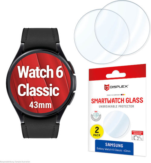 Displex Smartglass Samsung Galaxy Watch6 Classic 43mm 2er Pack