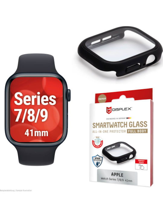 Displex Full Body Glass Protector Apple Watch Series 7 8 9 41mm Black