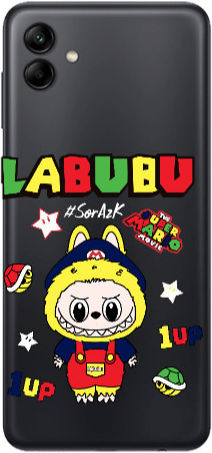 Samsung A04 Labubu Mario Husa Transparentă Din Silicon TPU