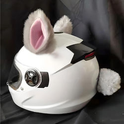 Helmet Ohren Fell 2 Stück Weiß