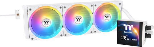 Thermaltake MAGFloe 360 Ultra Water Cooling System AIO CPU with 3 120mm Fans and ARGB Lighting White