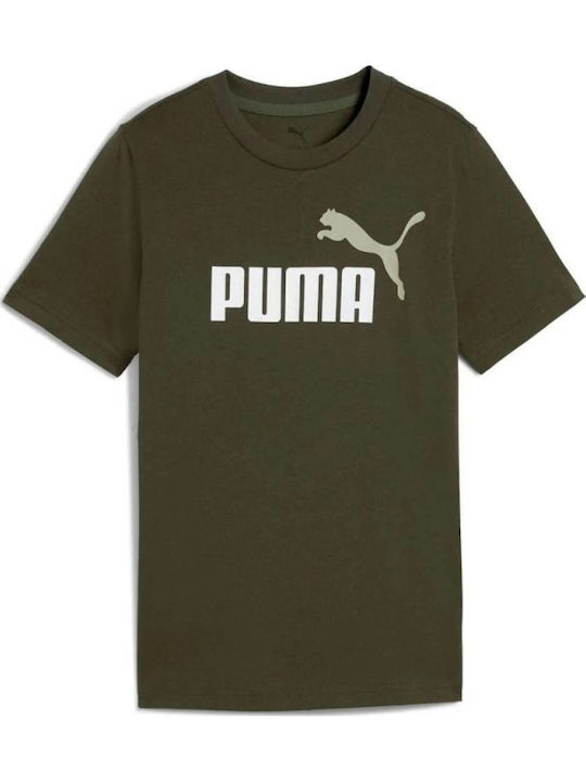 PUMA Kids' T-shirt Olive Logo