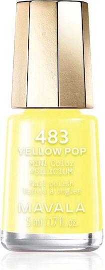 Mavala Switzerland +silicium Glossy Βερνίκι Νυχιών Μακράς Διαρκείας 483 Yellow Pop 5ml