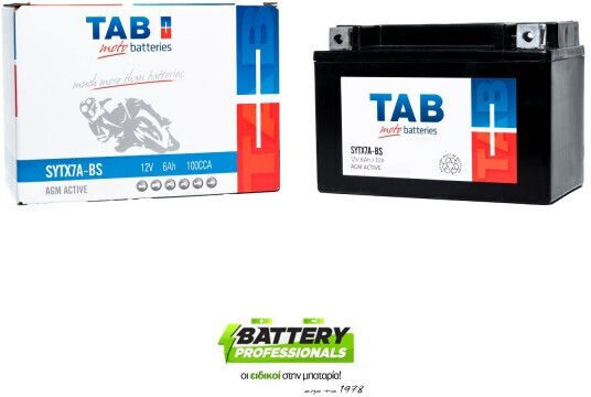 TAB Baterie Motocicleta YTX7A-BS cu Capacitatea 6Ah