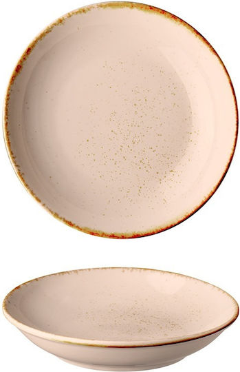 Plate Soup made of Porcelain Orange 20cm 6pcs