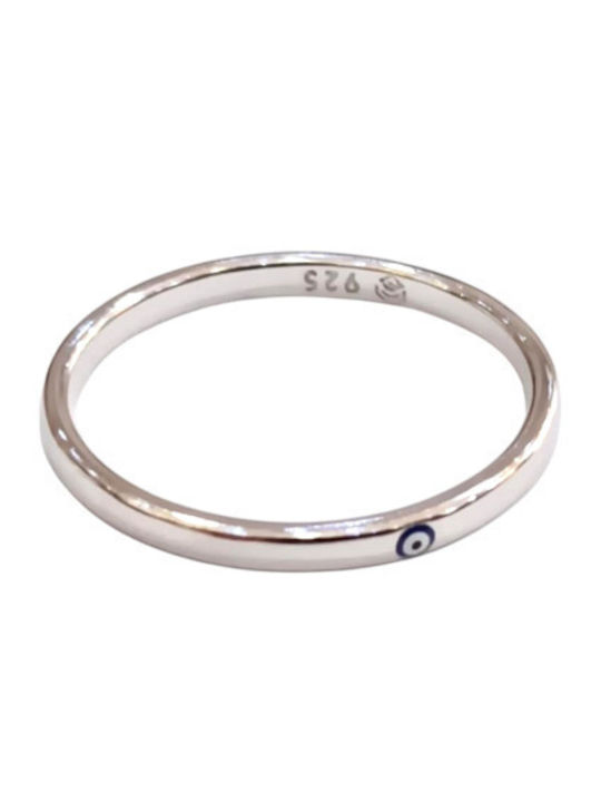 Prince Silvero Ring Small Wedding Band with Zircon made of Silver Gold Plated
