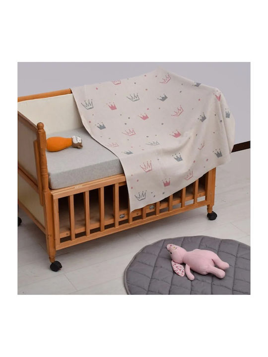 Liolios Home Blanket Nursery Swaddling Blankets Beige 80x100cm