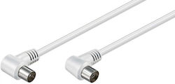 ATC Cablu De Antenă Coaxial De Sex Masculin - Coaxial De Sex Feminin Alb 3m