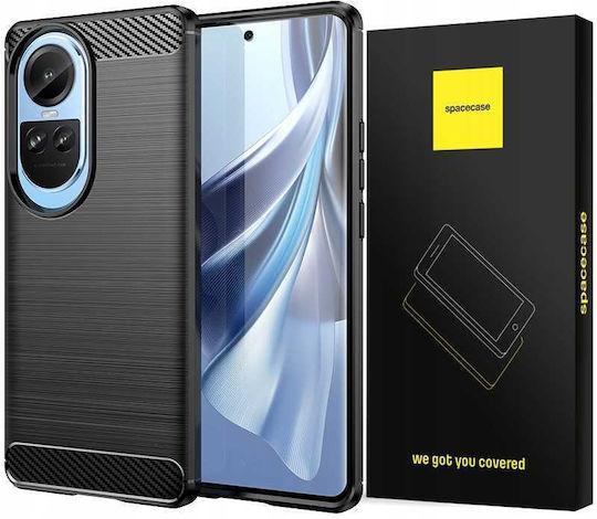 Spacecase Carbon Задна корица Черен (Oppo Reno 10, Oppo Reno 10 Pro 5G)