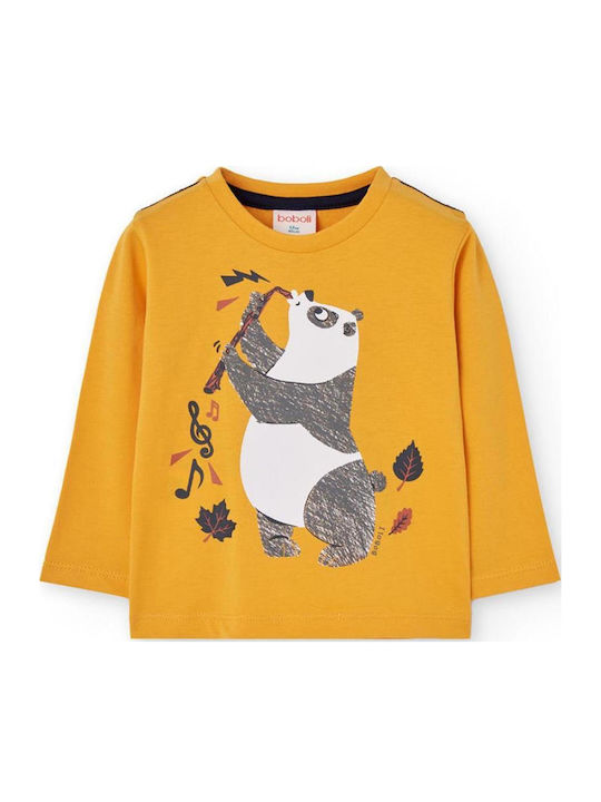 Boboli Kids' Shirt Long Sleeve Yellow