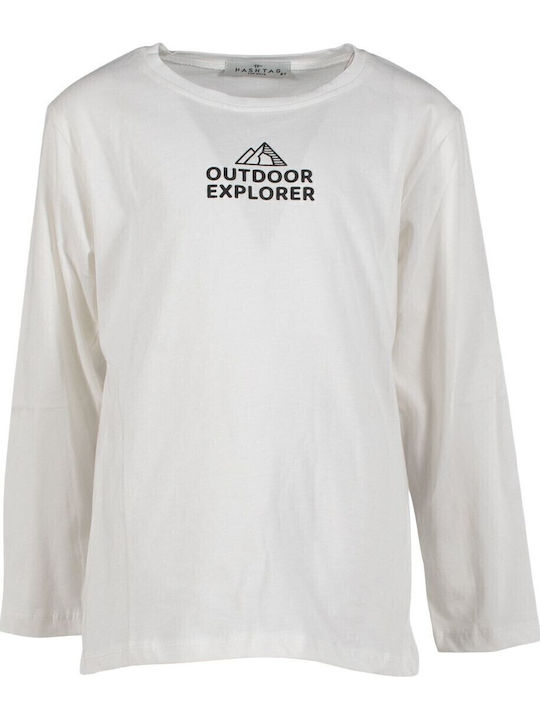 Hashtag Kids Long-sleeved White Top
