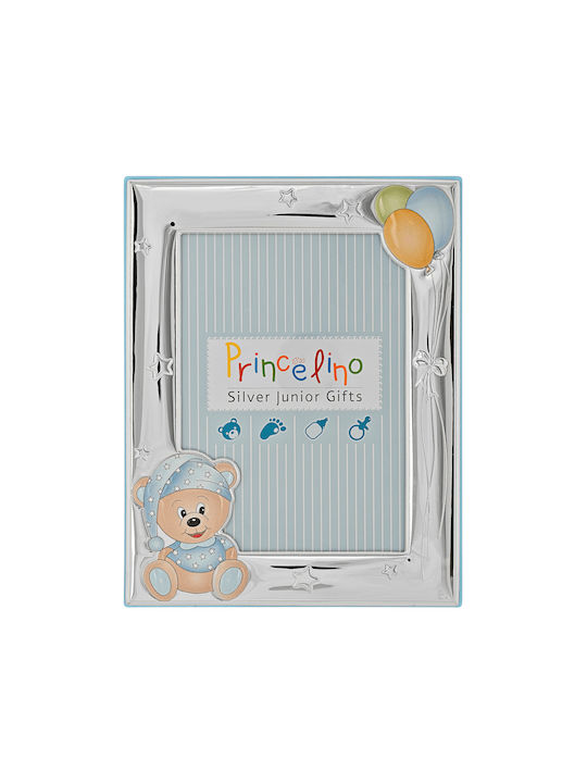 Themelidis Jewels Kids Wooden Photo Frame in Silver Color 13x18cm