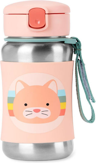 Skip Hop Kids Water Bottle Stainless Steel with Straw 350ml