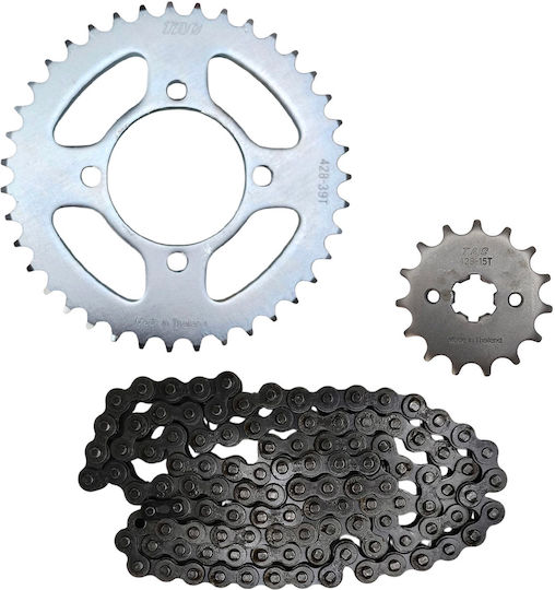 Lanț și Pinion 428 15d 37d Yamaha Crypton X 135 Tac