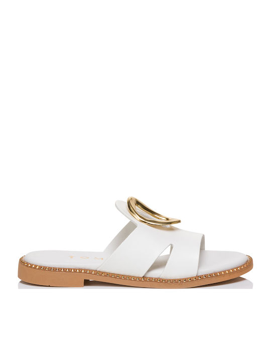Tomas Shoes Leather Women's Flat Sandals in Whi...