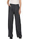 Damen Stoff Hose Dark Grey Melange