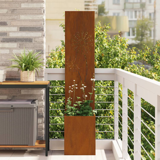vidaXL Γλάστρα Μεταλλική Rusty 32x140εκ.