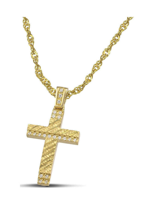 Themelidis Jewels Γυναικείος Χρυσός Σταυρός 14Κ...