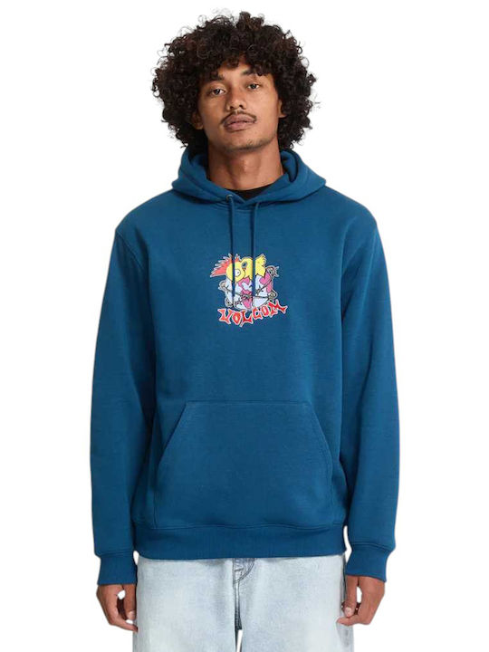 Volcom Φούτερ με Κουκούλα Cos Blue