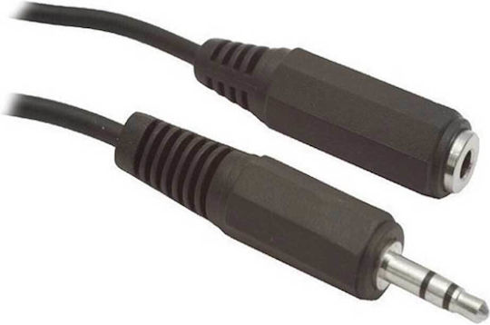 3,5mm Klinkenkabel 3,5mm Stecker - 3,5mm Buchse Schwarz 5m 211095