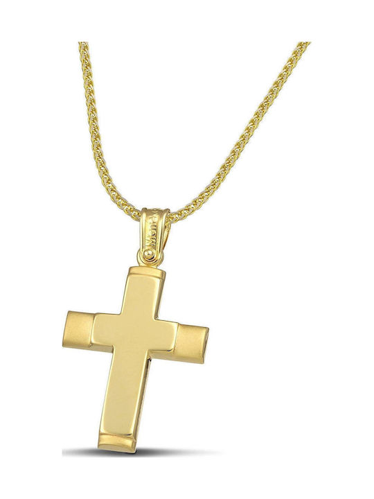 Themelidis Jewels Мъжки Златен Кръст 14K с Верижка