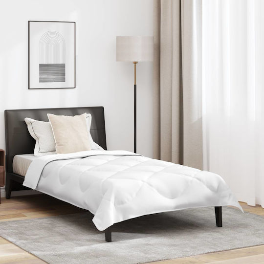 vidaXL Bettdecken-Set Einzelbett mit Microfiber-Füllung 140x220cm White 2Stück