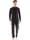 Ulisse Ulisse Herrenpyjama Baumwollene Graue Winter