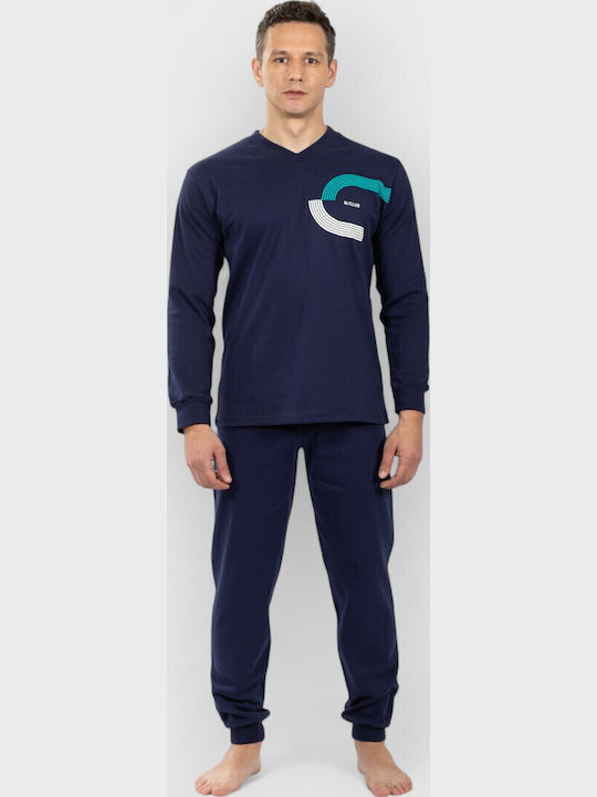 Men's Cotton Pyjama Nina Club Winter Blue Ncm26710-1-blue