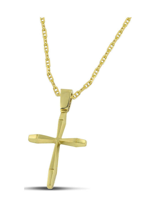 Themelidis Jewels Ανδρικός Χρυσός Σταυρός 14Κ μ...