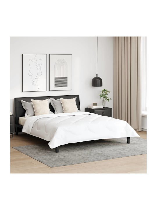 vidaXL Σετ Πάπλωμα Διπλό με Γέμιση Microfiber 200x220εκ. Λευκό 3τμχ