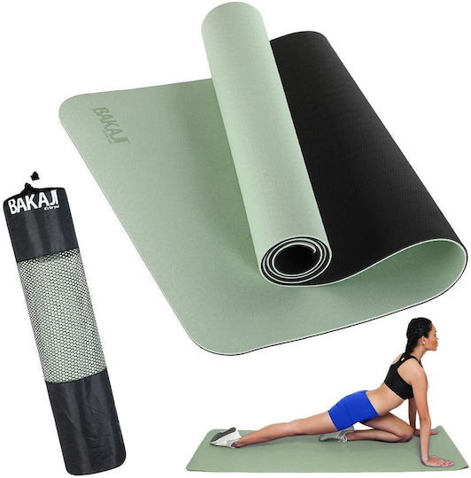 Bakaji Στρώμα Γυμναστικής Pilates Πράσινο (183x61cm)
