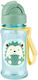 Skip Hop Kids Water Bottle Plastic with Straw Blue